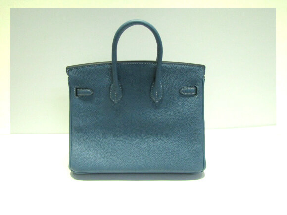 エルメス バーキン25(トゴ/ブルージーン/シルバー/金具)